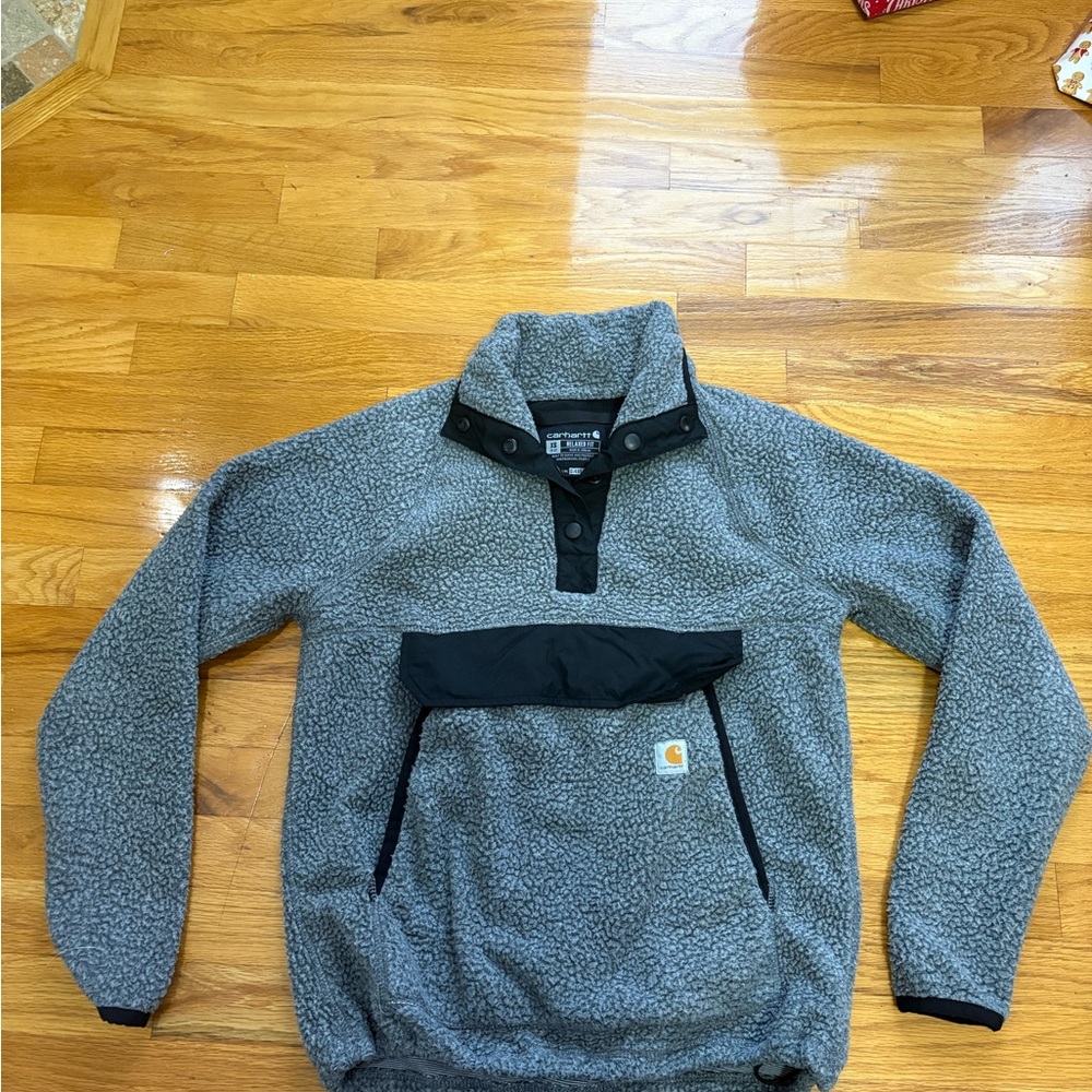 Carhartt Gray and Black Relaxed Fit Fleece